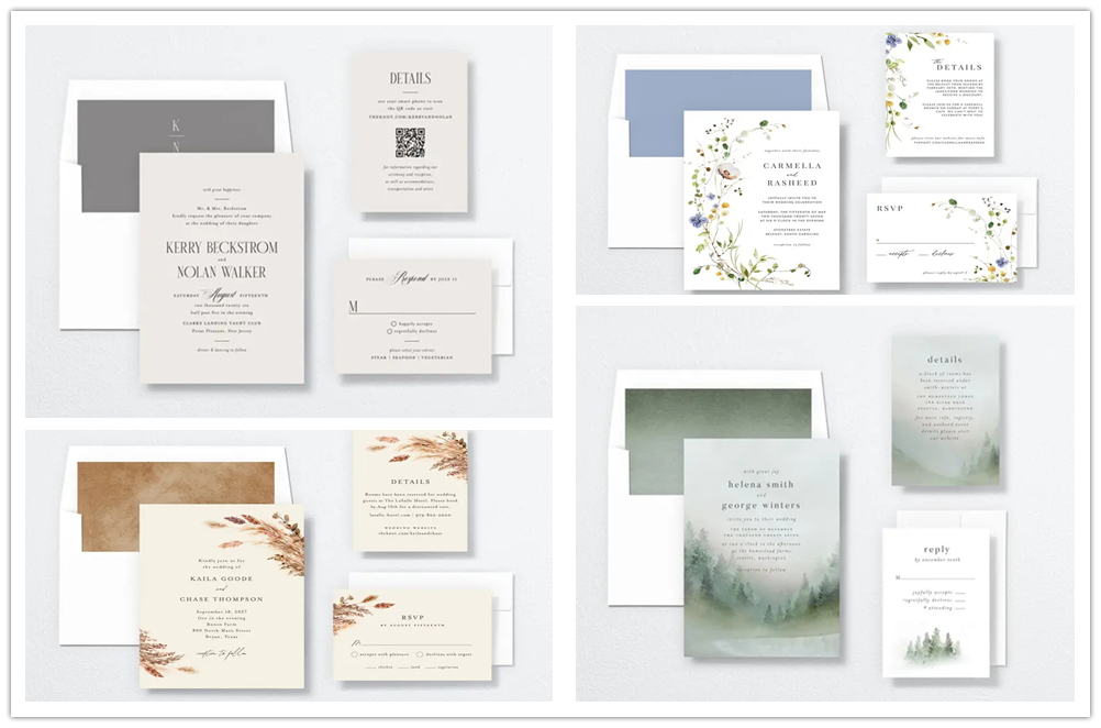 8 Elegant Inviting Wedding Card Designs from TheKnot.com